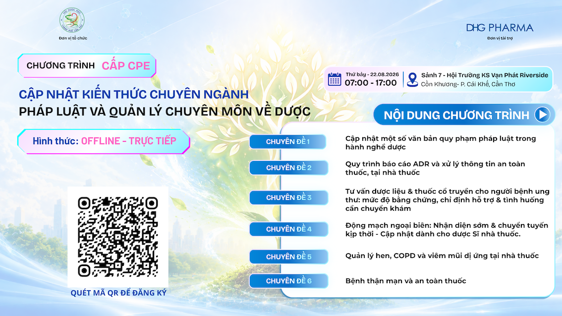 DHG Pharma: Đồng hành cùng Hội dược học TP Cần Thơ- Nâng cao kiến thức chuyên môn, chất lượng thực hành dược