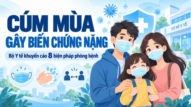 Bộ Y tế khuyến cáo 8 biện pháp phòng, chống cúm mùa