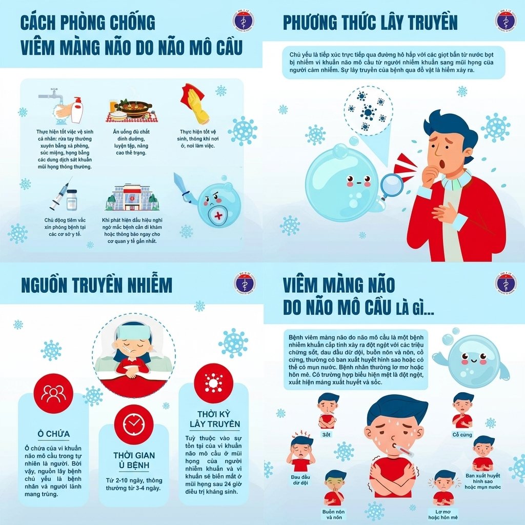 Các biện pháp phòng, chống bệnh viêm màng não do não mô cầu.