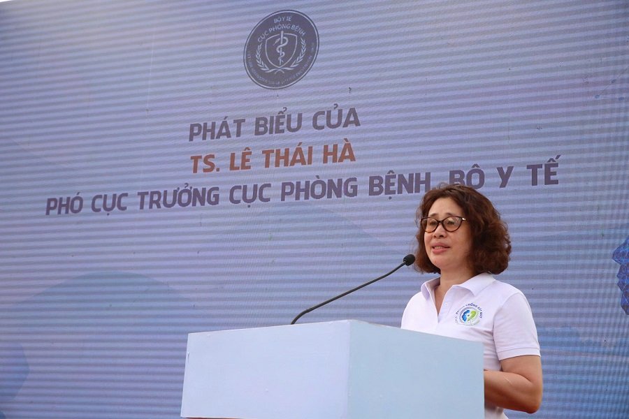 Tiến sĩ Lê Thái Hà - Phó Cục trưởng Cục Phòng bệnh (Bộ Y tế) phát biểu tại chương trình